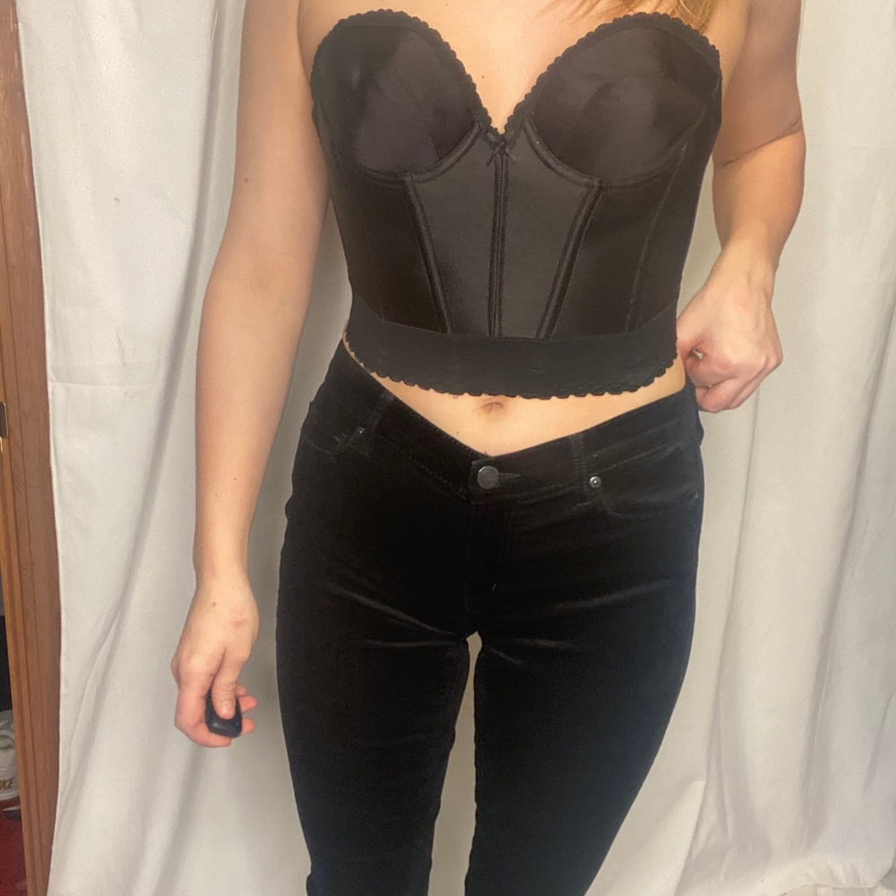 Black vintage bustier